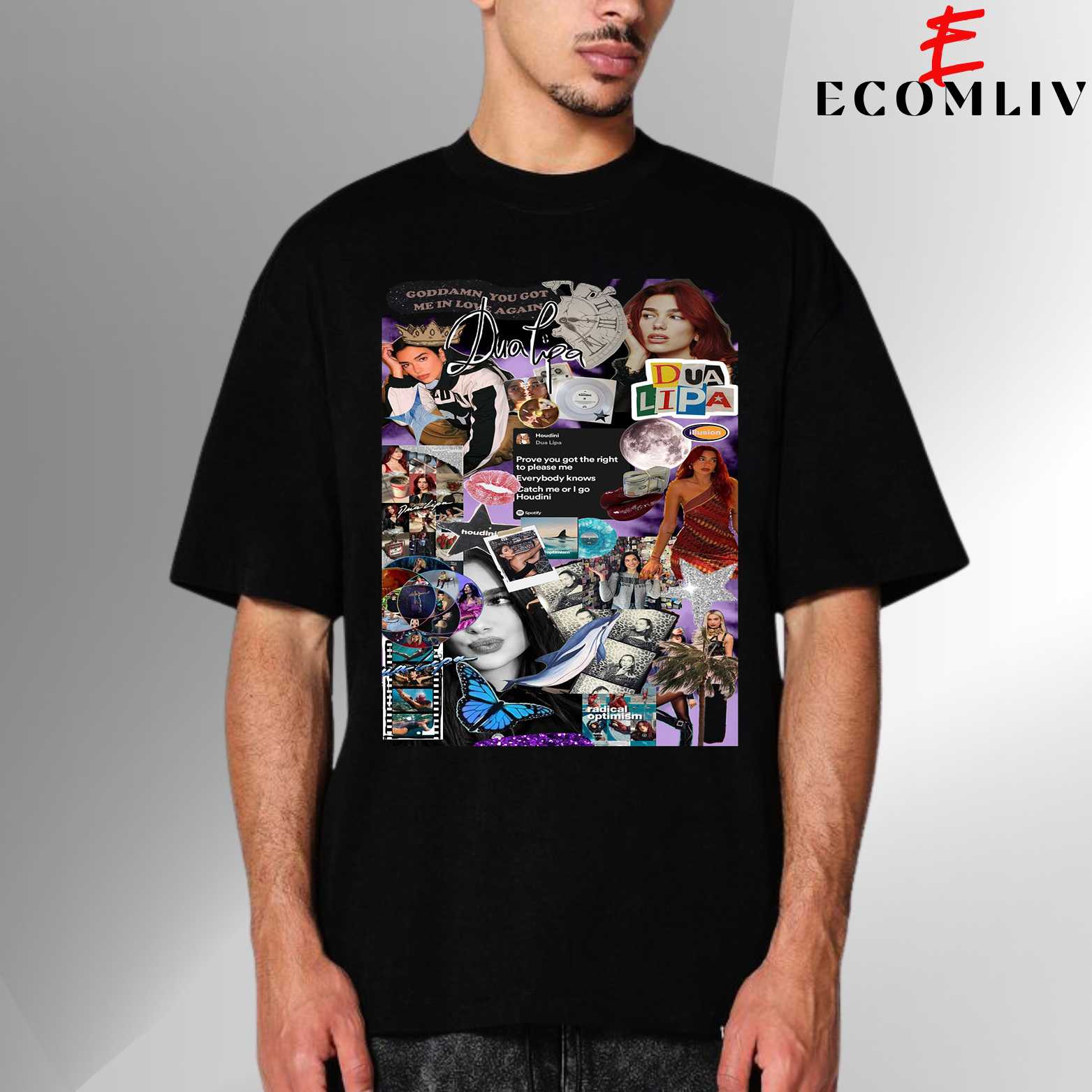 Dua Lipa Unisex Tee, Streetwear Merch T Shirt
